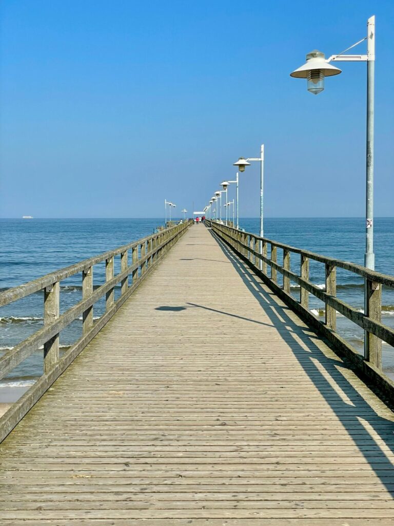Fishing pier in Gulf Shores Alabama with ocean views