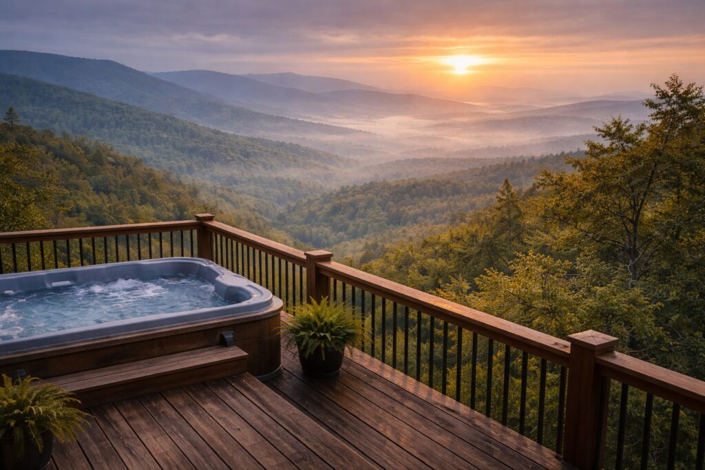 smoky-mountains-cabin-hot-tub-view-gatlinburg-tennessee