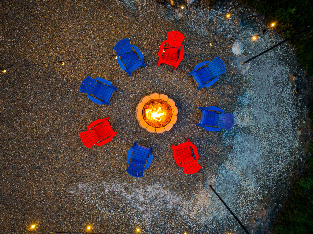sweet-sunrise-broken-bow-fire-pit-string-lights-drone-view.jpg