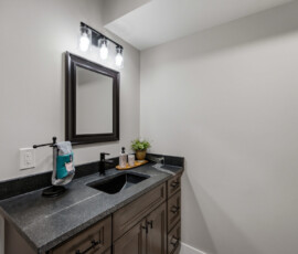 Bathroom vanity and sink at Bear Ridge Escape