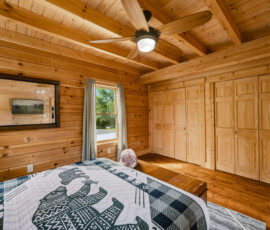 Comfortable guest bedroom at Bear Ridge Escape in the Smoky Mountains