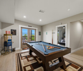 Game room with pool table at Bear Ridge Escape