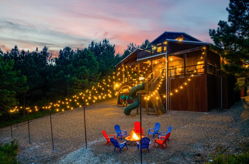 sweet-sunrise-broken-bow-cabin-with-firepit-and-slide-at-sunset.jpg